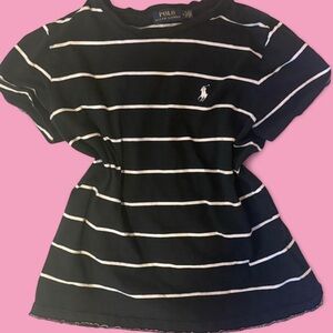 Polo by Ralph Lauren Woman’s Black and White Striped Polo